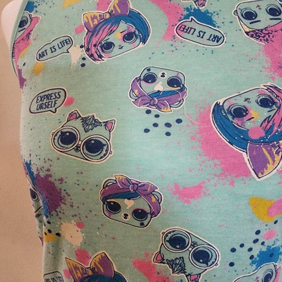 LOL SURPRISE JUNIOR SIZE TANK TOP - SIZE XL 14-16 - COLOR = MINT HEATHER - Picture 3 of 5